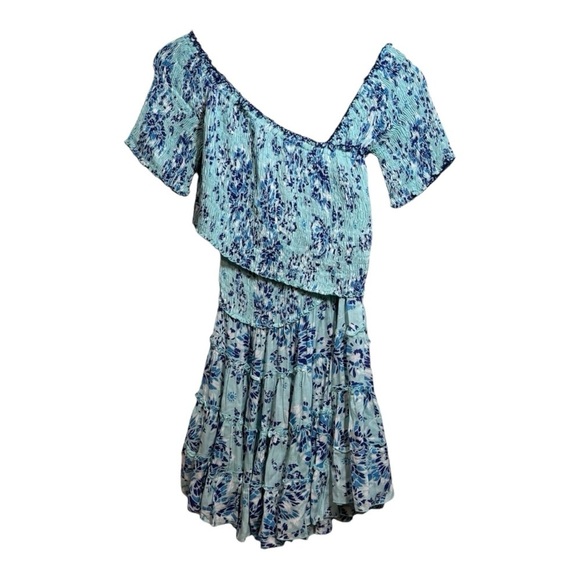 Poupette St. Barth Soledad Floral Print Smocked Mini Dress NWT - Picture 2 of 8